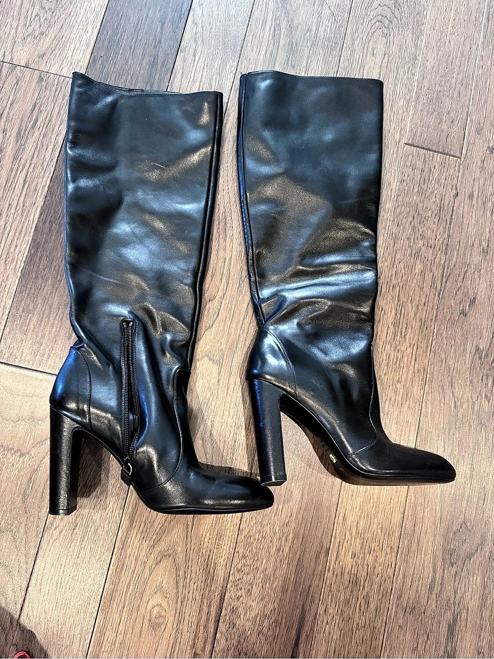 Stuart Weitzman Black Leather Lucie Boots US 7.5 B